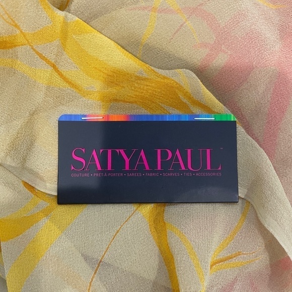 Satya Paul Multi Color Sheer Scarf - Picture 5 of 6